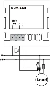 Samwha-dsp (OEM/ODM) SDM-A48 переменного тока метр панели усилителя цифровой амперметр переменного тока