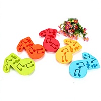 Moule en silicone pour chocolat en forme de note de musique, qualité alimentaire, réutilisable, pour bonbons, glaçons, pâtisserie, gelée, fabrication de bonbons