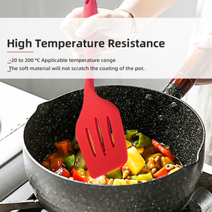 Set Peralatan Dapur Silikon 6 Buah Baru, Anti Lengket, Spatula/Penjepit Tahan Panas, Aksesoris/Gadget/Alat Dapur - Product Image 4
