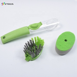 Brosse de lavage de <span class=keywords><strong>vaisselle</strong></span> avec distributeur de <span class=keywords><strong>savon</strong></span> liquide, brosse de nettoyage, Pot, poêle, éponge - Product Image 3