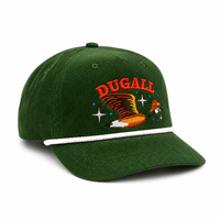 Casquette de baseball unisexe 5 panneaux en coton Oxford et velours côtelé léger, personnalisable avec logo, pour l'extérieur, vente en gros usine, expédition rapide