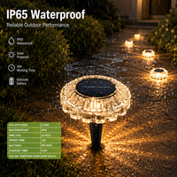Lampes solaires encastrées pour l'extérieur, pour patios, jardins, pelouses, style campagnard, commande manuelle, lumineuses