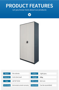 Venta caliente certificado ISO alta calidad precio barato 2 puertas Bisley archivador archivero metal Godrej armario - Product Image 5