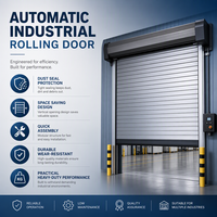 Système de volet roulant industriel robuste - Porte commerciale en aluminium résistant aux intempéries, cadre de sécurité ignifuge 3h, 65dBA