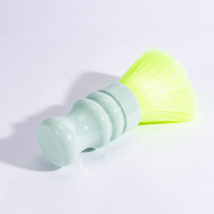 Juego de brochas de maquillaje en forma de abanico, brocha de cerdas suaves para el cuello, para masaje facial, diseño colorido con logotipo, mango personalizable - Product Image 4