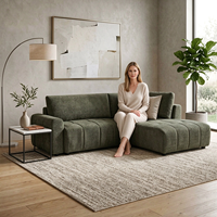 Canapé convertible modulaire 3 en 1 en forme de L, canapé-lit réversible, chaise longue sectionnelle, canapé d'angle pour salon