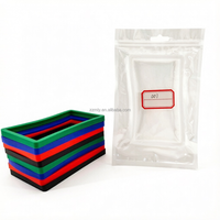 MILAIYOU Porte-cartes de crédit et d'identité en silicone personnalisable, anti-RFID, sans fermeture, pour transfert thermique/sérigraphie/laser