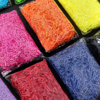 Sac de 30g de déchets de papier froissé colorés en raphia pour remplissage de boîtes cadeaux, emballages de mariage et de fête d'anniversaire