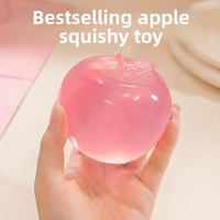Jouet anti-stress en silicone à montée lente en forme de pomme, directement de l'usine, pomme rouge esthétique pour Halloween, jouet à presser mignon