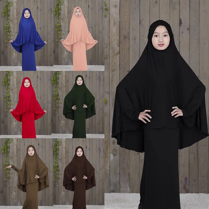 Cheap Made In China New Muslim Wearing Abaya For Girl Wearing Muslim Plain Color Abaya