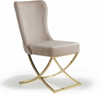 Chaise de salle à manger moderne de luxe en velours et acier inoxydable Chaise de mobilier pour hôtel et restaurant