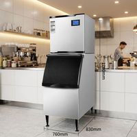 Système de fabrication de glace à air refroidi à haute efficacité et facile à utiliser, machine à glaçons automatique à économie d'eau pour la production de glace