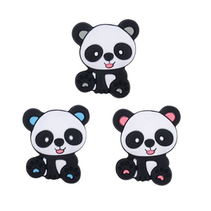<b>Silicone</b> <b>Beads</b> Panda Large Hole Flat DIY Beading Jewelry Accessories Personalized Trendy Jewelry - Product Image 5