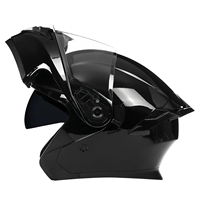 Casque de moto certifié DOT, ABS, double visière anti-buée, toutes saisons, universel, casque de moto à visière amovible