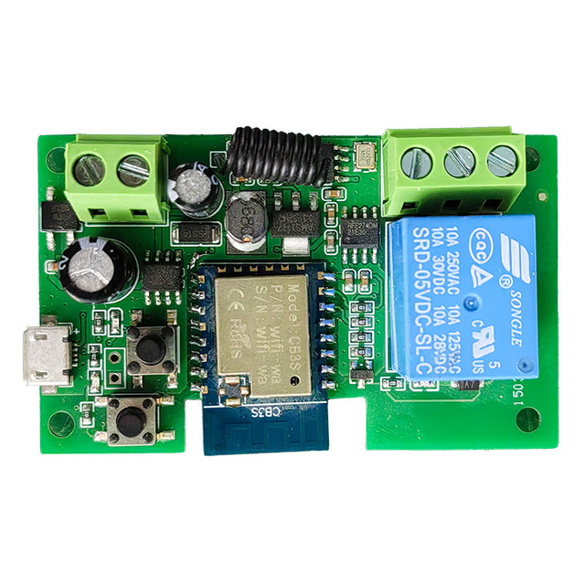1CH Work With Tuya Smart Remote Control Wireless Wifi Switch Module DC7-32V AC85-250V 2200W RF Receiver 10A wifi Relay DIY