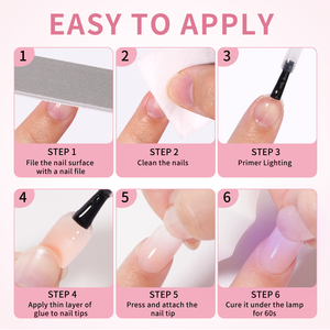 <span class=keywords><strong>Grossiste</strong></span> Marque Blanche 150 Pièces Faux Ongles Rose Nude Dégradé à Coller Courts Carrés Amande Ombrés - Product Image 6