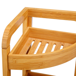 Bamboo Corner Shelf | Multi-Purpose Home Storage <b>Rack</b> for Space-Saving Organization - Product Image 5