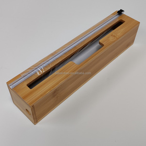 Distributeur de film magnétique <span class=keywords><strong>mural</strong></span> multifonction en <span class=keywords><strong>bois</strong></span> de bambou pour <span class=keywords><strong>cuisine</strong></span> avec coupe-glissière - Product Image 3
