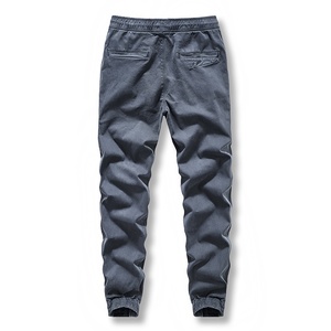 Pantalones Cargo Holgados para Hombre, Pantalones Deportivos Casuales <span class=keywords><strong>de</strong></span> Algodón Lavado con Cordón para Primavera y Otoño - Product Image 2