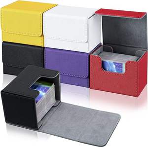 Boîte <span class=keywords><strong>de</strong></span> rangement pour <span class=keywords><strong>cartes</strong></span> en cuir PU PTCG Yu-Gi-Oh pour Commander <span class=keywords><strong>Deck</strong></span> 140+ <span class=keywords><strong>cartes</strong></span> - Product Image 1