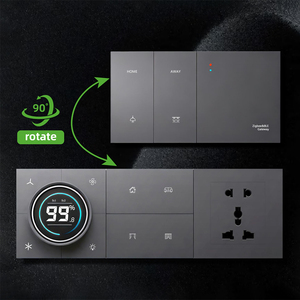 Interrupteur intelligent indien compatible Zigbee Z-wave Matter avec commande vocale, gradation de la lumière, 1 2 3 4 gang, avec prise pour la maison - Product Image 2