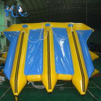 HUAAO Bateau gonflable en forme de poisson volant, tube remorquable en PVC, jeu de sport nautique d'extérieur, jouet flottant, bateau banane, capacité de 500 kg