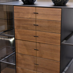 <span class=keywords><strong>Meuble</strong></span> Bar Vitrine de Luxe avec Cadre en Aluminium | Cave à <span class=keywords><strong>Vin</strong></span> Moderne & Rangement Vitré pour Salon de Villa - Product Image 4