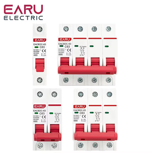 EARU DC 1000V MCB Mini disjoncteur solaire Protection contre les surcharges Interrupteur 6A 10A 16A 20A 25A 32A 40A 50A 63A pour système PV EACBDC - Product Image 1