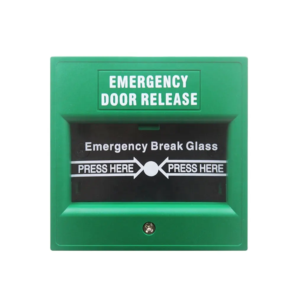 Groen Rood Paniek Noodontgrendeling Glasbreuk Alarm Knop Brandalarm Schakelaar Break Glas Exit Release Schakelaar