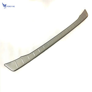 สำหรับรถยนต์โตโยต้า ซี-เอชอาร์ <span class=keywords><strong>CHR</strong></span> ปี 2017 2018 สติ๊กเกอร์ตกแต่งรถยนต์ อุปกรณ์เสริมสแตนเลส แผ่นกันรอยกันชนหลังด้านใน แผ่นรองท้ายรถ - Product Image 1