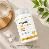 Comprimés de Vitamine D3 K2 Formule Combinée 2-en-1 – Soutien Quotidien pour la Santé Osseuse et le Bien-être
