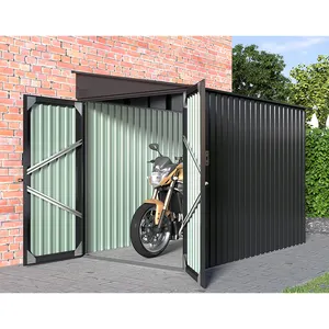 8X6ft Outdoor Metal Garden Motor Bike Shed Steel Garden Storage Box Bike Storage Box Garden Buildings