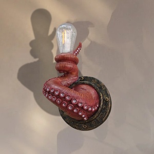 Küçük çevre dostu ahtapot Tentacle duvar asılı lamba tutucu yaratıcı yeni tasarım reçine zanaat süs ev dekor için cadılar bayramı - Product Image 4