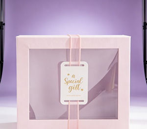 Caja de Papel para Impresión Personalizable, Estampado en Lámina Dorada, Ventana Transparente de PVC, Esponja Ecológica Reciclable, Forma Cuadrada para Regalo - Product Image 5