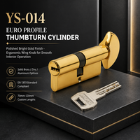 Cylindre de serrure de porte de sécurité UE en acier inoxydable pour intérieur avec trois clés