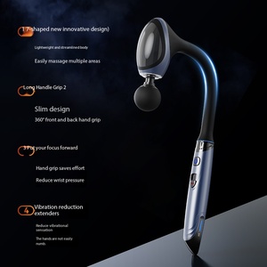 Professionelle <span class=keywords><strong>7</strong></span>-förmige Rückenmassagepistole, Selbstmassage für Tiefengewebe, Abnehmbar, Leiser Elektrischer Fitness-Muskelmassager - Product Image 4