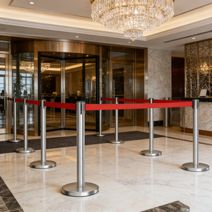 Wholesale Custom Logo <strong>Retractable</strong> Belt <strong>Barrier</strong> Security Stanchion Portable Queue <strong>Barrier</strong> for Airport &amp; Event Management - Product Image 6