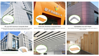 Henglicai, tablero publicitario hecho en fábrica, paneles compuestos de aluminio, panel alucobond para letrero publicitario, pared Exterior