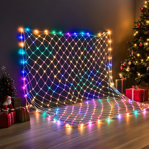 Outdoor Christmas <b>Net</b> <b>Lights</b>,12FT X 5FT LED String <b>Light</b>,Connectable <b>Light</b>,Plug in for Garden Tree Bushes,Holiday Wedding Party - Product Image 2