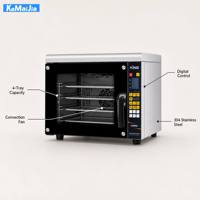 Horno de Circulación de Aire Caliente Comercial de 60L, Acero Inoxidable 304, 4 Niveles, Pantalla LCD, Humidificación por Pulverización, Equipo de Panadería