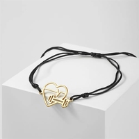 Pulsera de Cadena de Acero Inoxidable con Dijes de Mancuerna y Latido de Corazón, Regalo para Mujer, para Ejercicio y Deporte