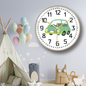 Orologio <span class=keywords><strong>da</strong></span> Parete Moderno Rosso a Forma di Camion 10 Pollici, Piccolo Orologio al Quarzo con Lancette per Bambini, Stile Antico per Soggiorno, Personalizzabile dal Produttore - Product Image 2