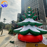 Décoration de Noël en matériau Oxford Chenghuang, accessoire pour les jardins extérieurs, les fêtes et les événements, modèle d'arbre de Noël gonflable géant 160xl