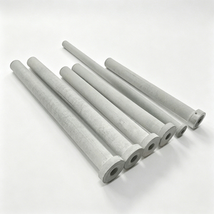 Tube de protection en céramique <span class=keywords><strong>SiC</strong></span> <span class=keywords><strong>Si3N4</strong></span> pour capteur thermocouple à double extrémité ouverte, taille personnalisée - Product Image 1