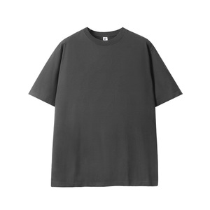 Camiseta de Manga Corta para Hombre, Estilo Hip-Hop de la Costa Oeste Americana, Color Sólido, Algodón Peinado, Verano 2026 - Product Image 4