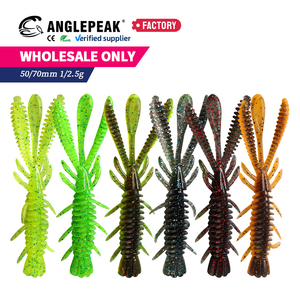 Leurre souple artificiel en TPE pour pêche en lac d'eau douce, 6 couleurs, 50mm 70mm, leurre insecte en plastique souple pour Sunfish et Perche - Product Image 1