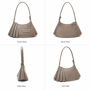 New Niche Fashion Fold Cloud One Shoulder Flap Bag Female Handbag Pu Leather Chain Strap High-end Texture Luxury Portable - Product Image 4