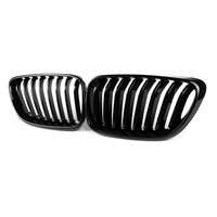 Gril Kidney ABS Gloss Black Single Slat Berkualitas Tinggi untuk BMW Seri 2 F22 F23 F87 M2 2014-2018 Gril Bumper Depan Mobil