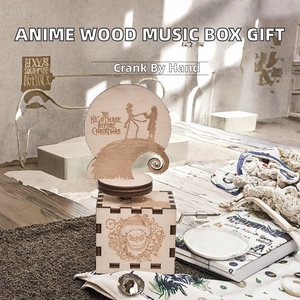 Caja de Música de Manivela con Canción de Halloween, Caja de Música Personalizable con Manivela, Regalo Personalizado - Product Image 2