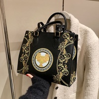 Sac à main de luxe à imprimé d'animaux pour femmes, fourre-tout de marque célèbre, pochette de styliste classique, carré croisé